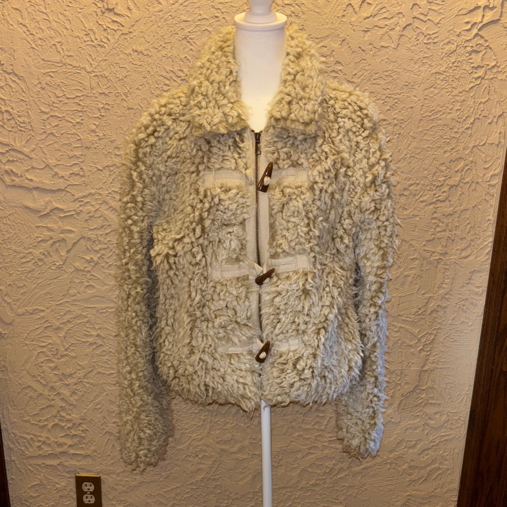 Anthropologie Beige Teddy Jacket